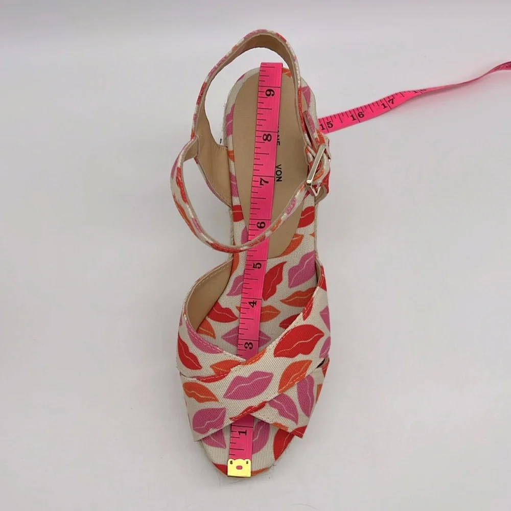 Castañer X Diane Von Furstenberg Blaudell Wedge Espadrilles Rose Multi